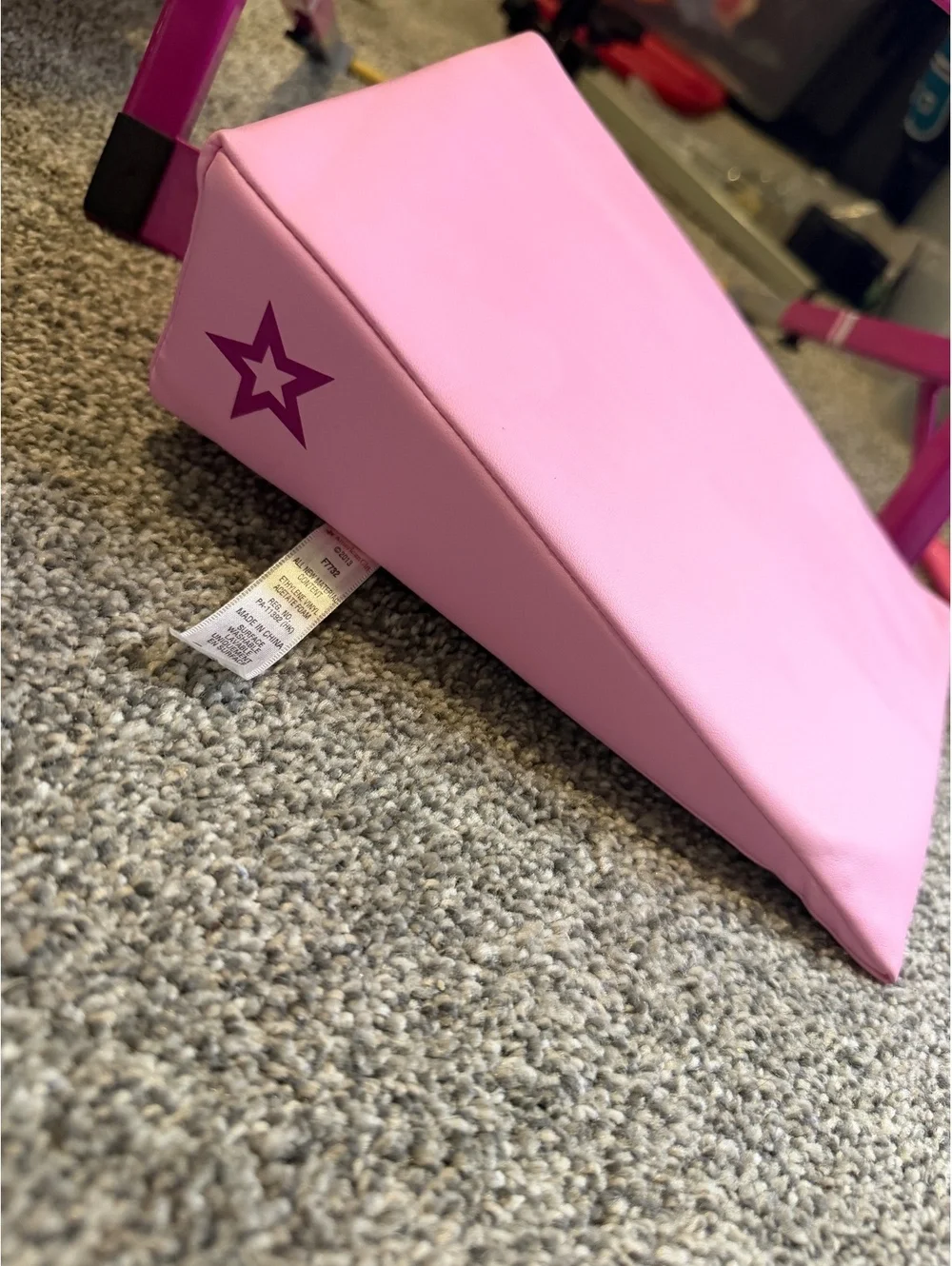 American Girl Pink Gymnastics Balance Beam & Gymnastics Wedge for Dolls